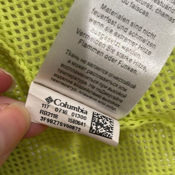 Columbia Boys Jacket Medium Omni-Tech Waterproof Hood Blue Zip Front - Picture 9 of 10